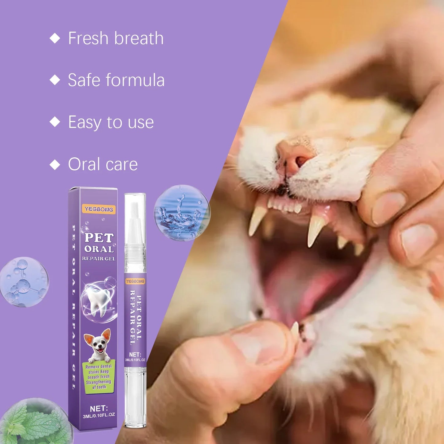 YEGBONG 50ml Pet Oral Spray – Fresh Breath, Plaque & Tartar
