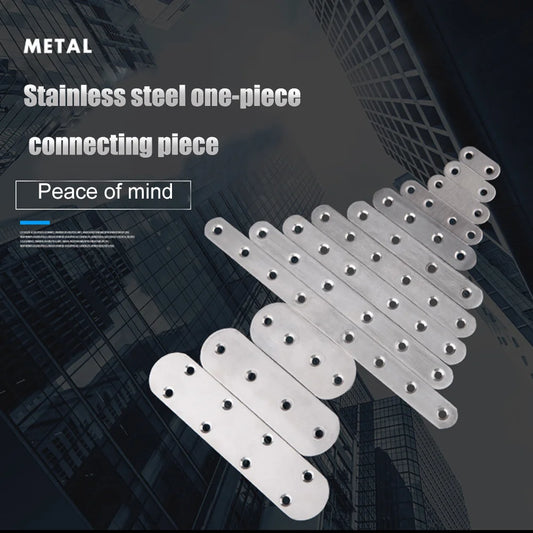 10pcs Stainless Steel Flat Straight Brace Brackets Premium Quality Durable Material for Wood Furniture Connecting Peaceful Pleasures Health and Wellness
