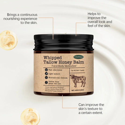 WOODSLEEP Tallow & Honey Face Balm – Moisturizing Cream 60g Face Moisturizing Balm Oasis Select