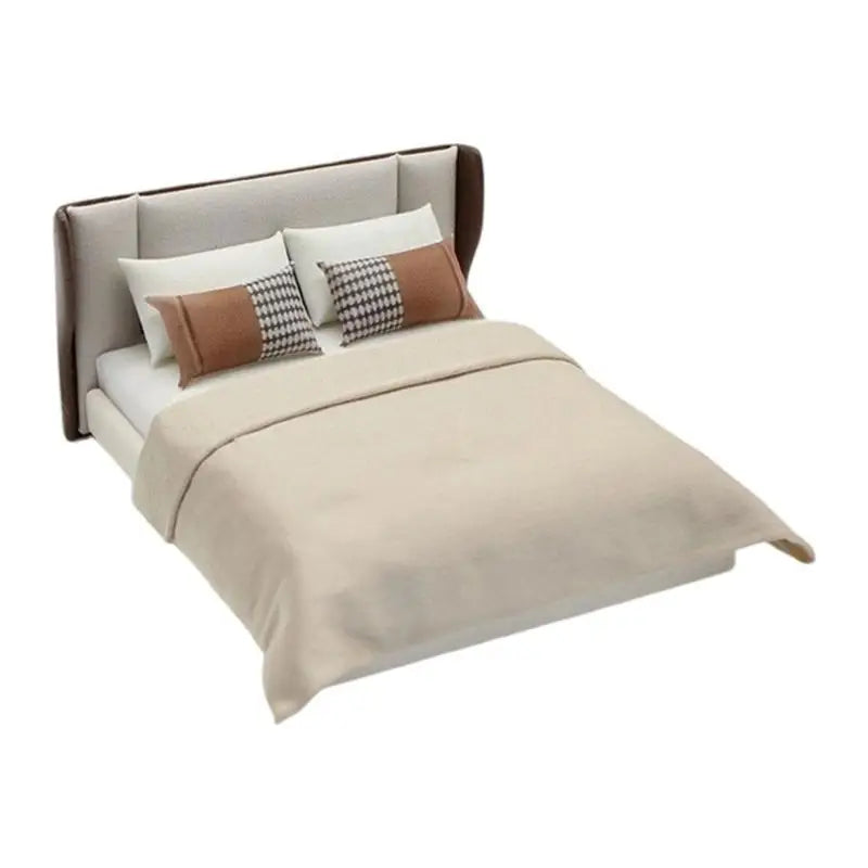 Miniature Single Bed Model – Cream ABS Dollhouse Bedroom Furniture