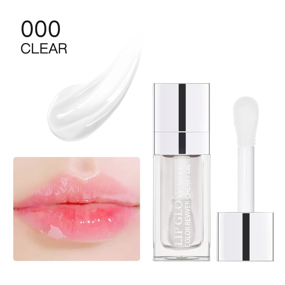 Crystal Jelly Moisturizing Lip Oil Plumping Lip Gloss Makeup Sexy Plump Lip Glow Oil Tinted Lip Plumper Peaceful Pleasures Health and Wellness 000 clear