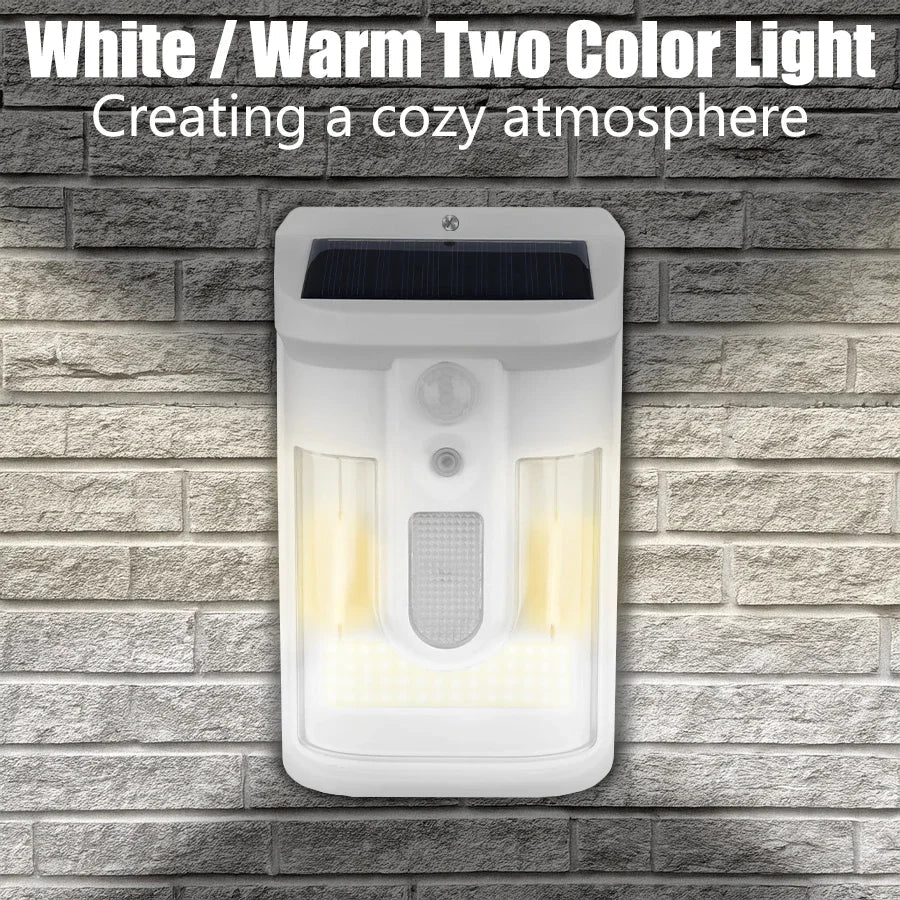 Solar Outdoor Wall Light PIR Sensor | 18650 Battery Night Lamp