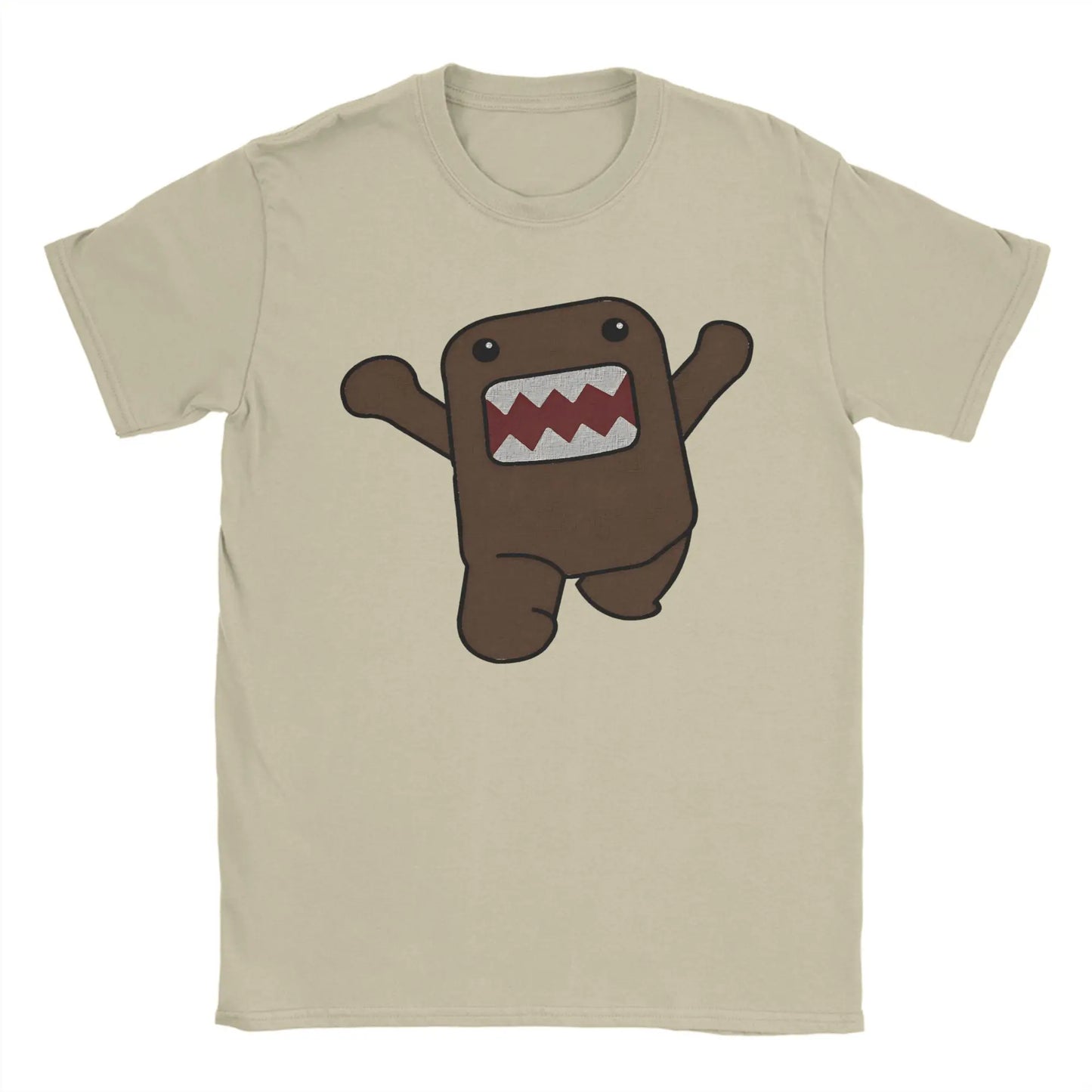 Novelty Domo Kun T-Shirt Men O Neck Pure Cotton T Shirts Short Sleeve Tees Gift Idea Clothes Peaceful Pleasures Health and Wellness 4 XXL