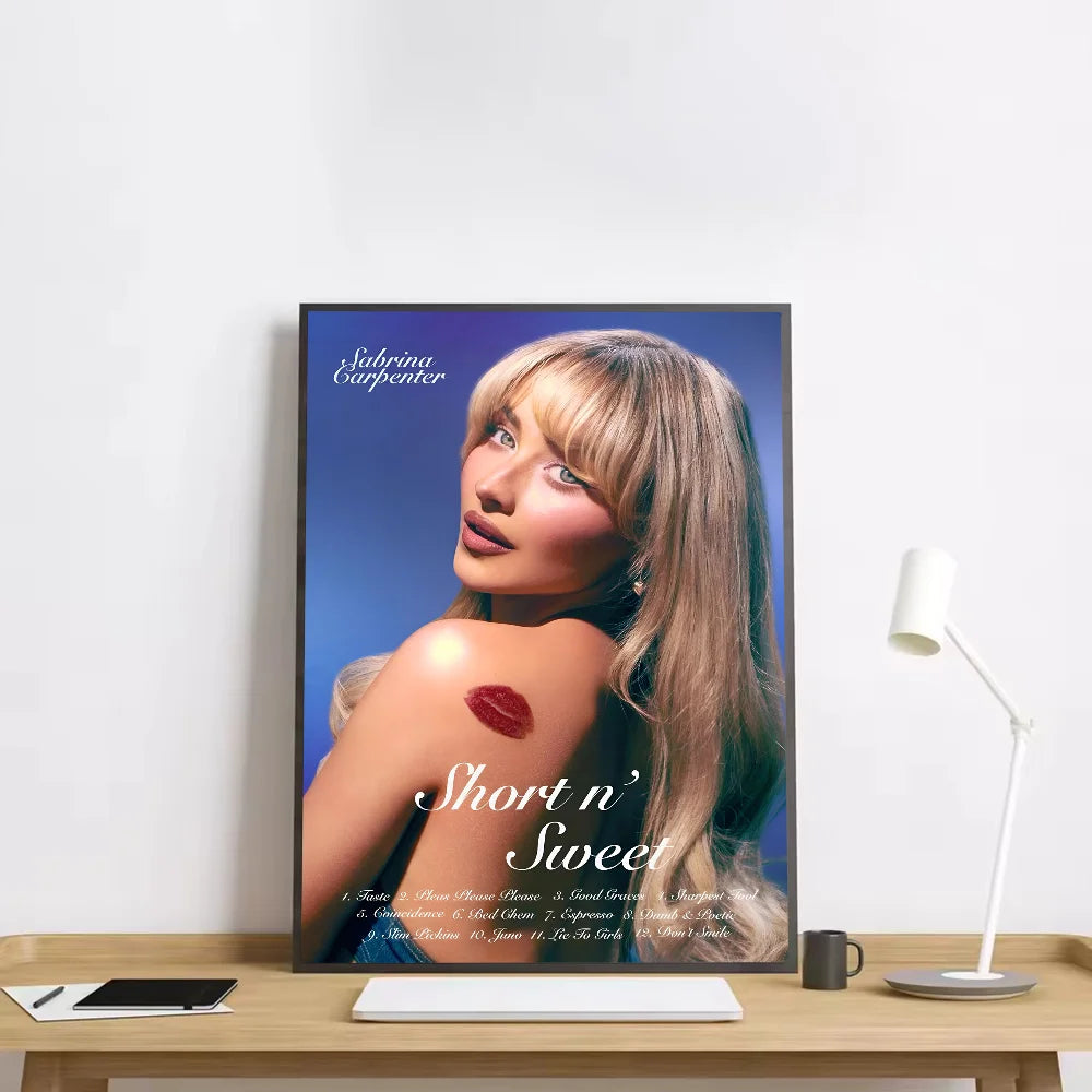 Sabrina Carpenter Portrait Poster – HD Waterproof Wall Art Decor Wall Art Poster Peaceful Pleasures Health and Wellness z1 40X50cmNoframe