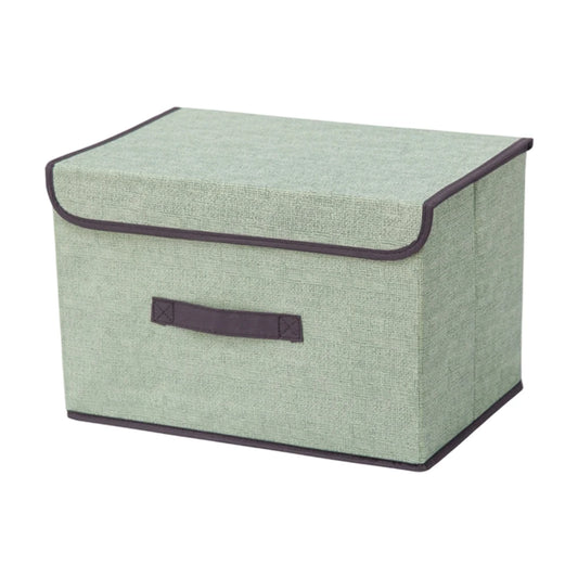 Home Fabric Storage Box Foldable Clothing Dustproof Organizing Large Peaceful Pleasures Health and Wellness Small light green