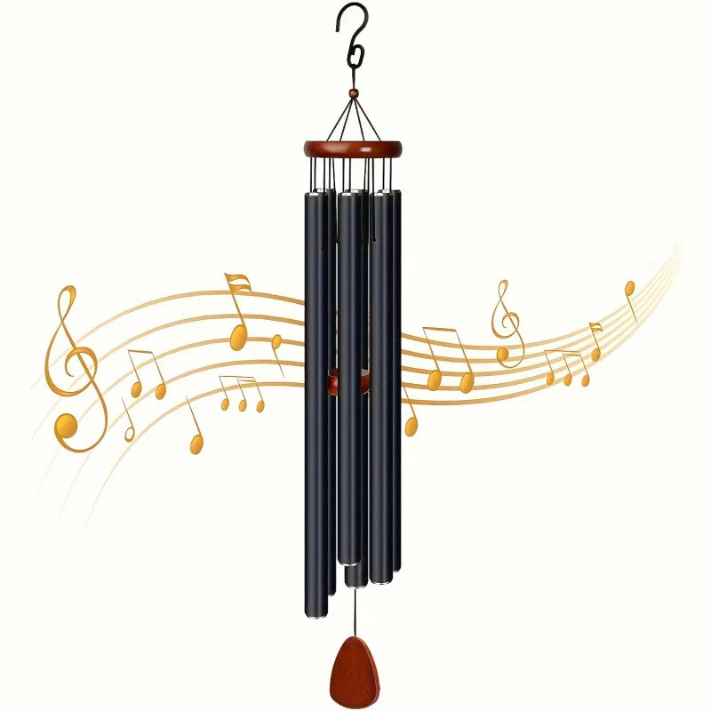 [25" Deep Tone Aluminum Chimes] "Etherial" 25" Deep Tone Aluminum Wind Chimes - Perfect For Porch & Garden Decor Peaceful Pleasures Health and Wellness