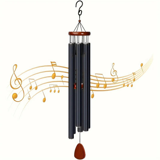 [25" Deep Tone Aluminum Chimes] "Etherial" 25" Deep Tone Aluminum Wind Chimes - Perfect For Porch & Garden Decor Peaceful Pleasures Health and Wellness