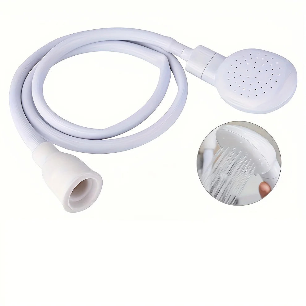 1pc Multifunctional Portable Sink Faucet Shower Head Attachment Easy Install Tap Spray Nozzle for Pet Bathing Home Outdoor Use Peaceful Pleasures Health and Wellness White