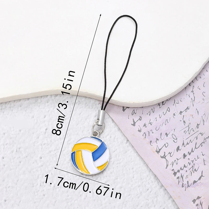 Sports Ball Keychain – Basketball Soccer Volleyball Baseball Charm