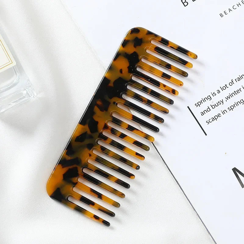 Wide Teeth Acetate Hair Comb – Anti-Static Portable Styling Wide Teeth Hair Comb Peaceful Pleasures Health and Wellness
