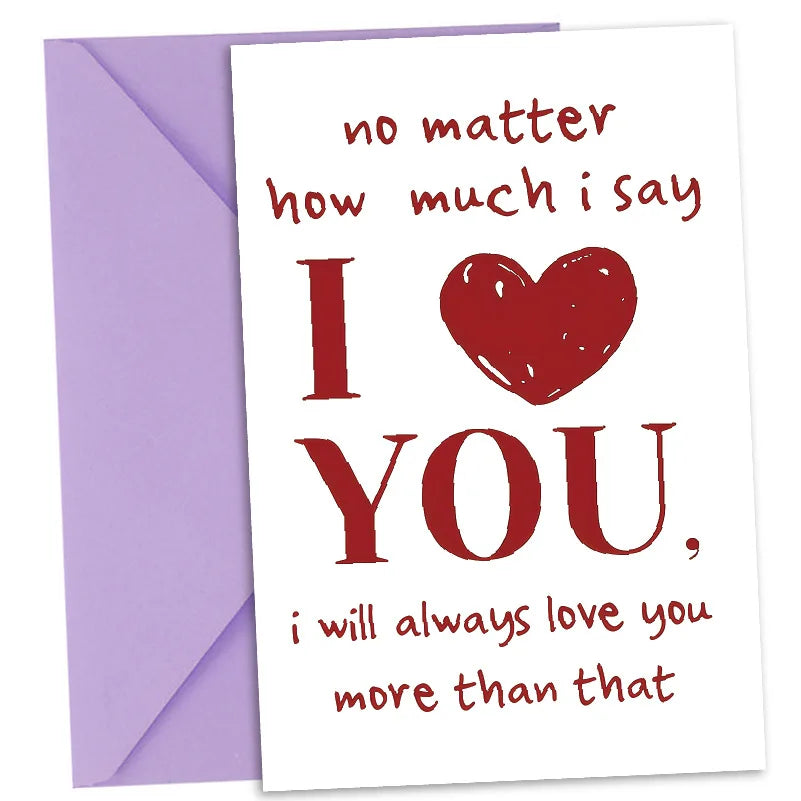 1 set Valentine's Day Greeting Cards Flower Shops Handwritten Flowers Baking Confession Souvenir Cards Instagram Style Peaceful Pleasures Health and Wellness PURPLE 10x15cm