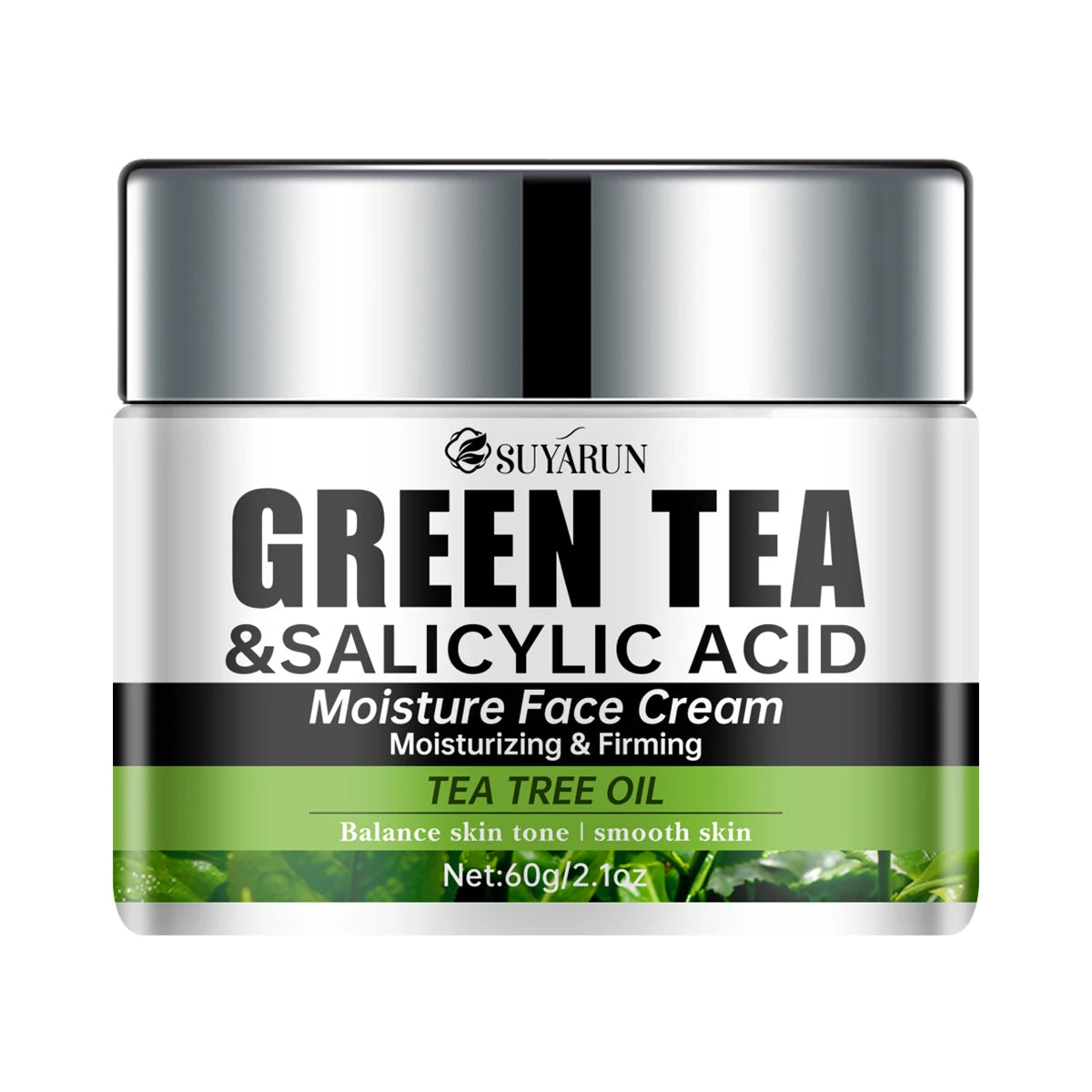 SUYARUN Plant squalane Camellia green tea Cream, hydrating anti-aging moisturizer, natural skin care for dry and sensitive skin. Peaceful Pleasures Health and Wellness 60g