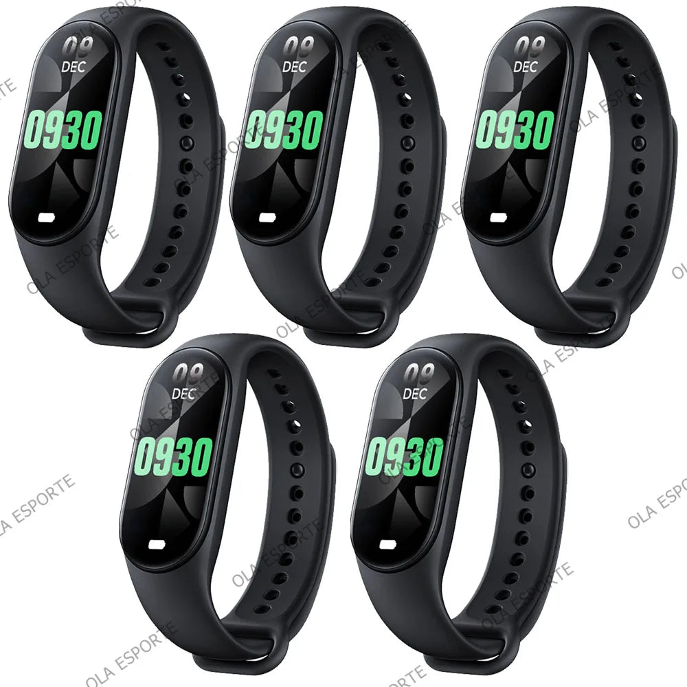 Sports Smart Watch Music Control Fitness Calorie Track Bracelet Phone Information Remind Steps Bluetooth Smart Watches M8 Band Peaceful Pleasures Health and Wellness 5pc Black