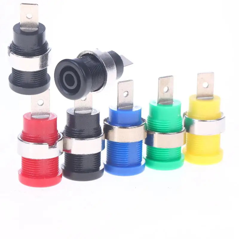 10Pcs Binding Post Adapters Ten For 4mm Banana Female Jack 4mm Banana Plug Connectors Panel Mount Socket Peaceful Pleasures Health and Wellness