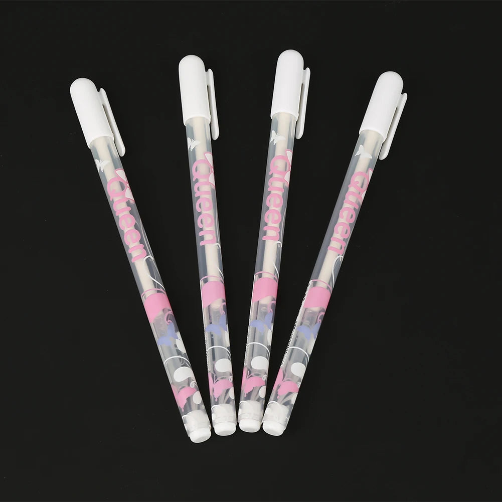 Useful White Plastic Highlighter Pen Highlighter Marker Gel Pen Glitter Marker Portable for Students Lightweight Peaceful Pleasures Health and Wellness
