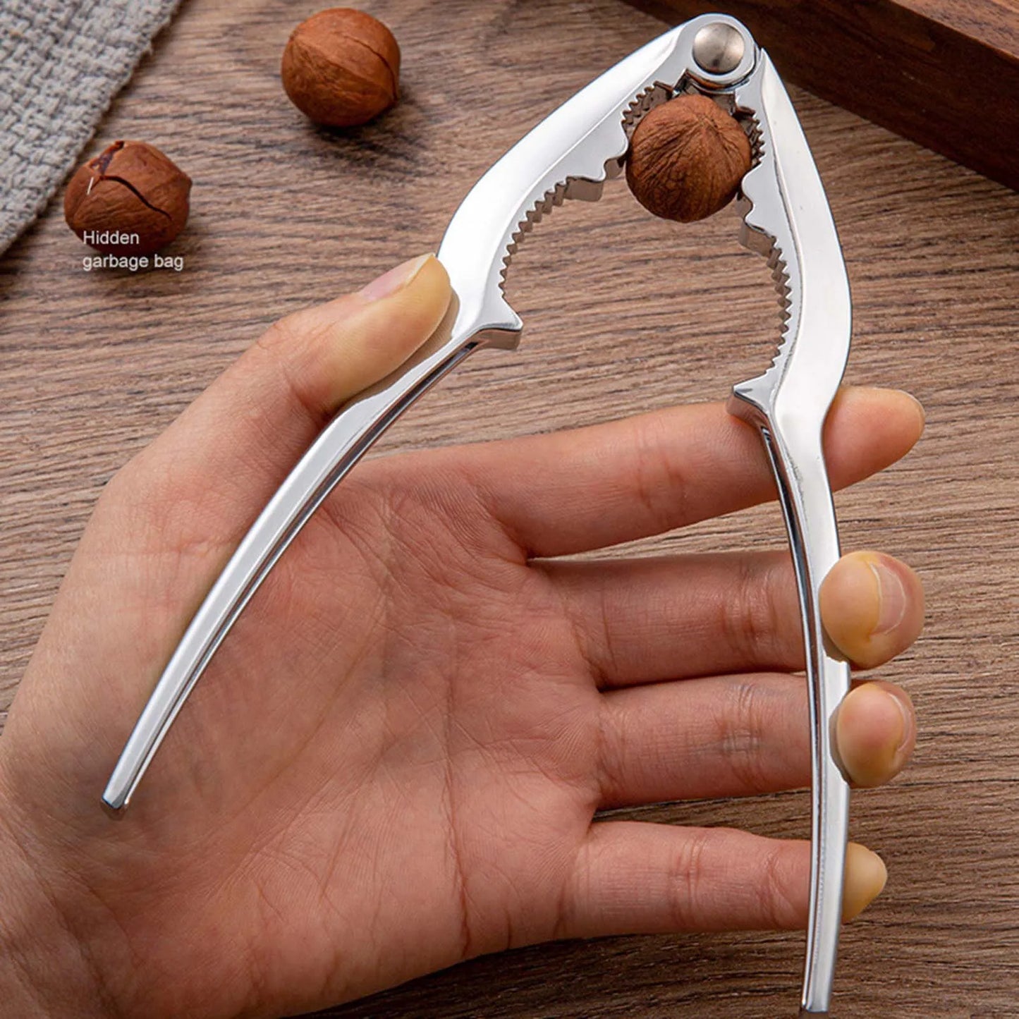 Multifunctional Kitchen Nutcracker Manual Walnut Opener with Comfortable Grip Handle for Pecans All Sorts of Nuts Outdoor Picnic Peaceful Pleasures Health and Wellness