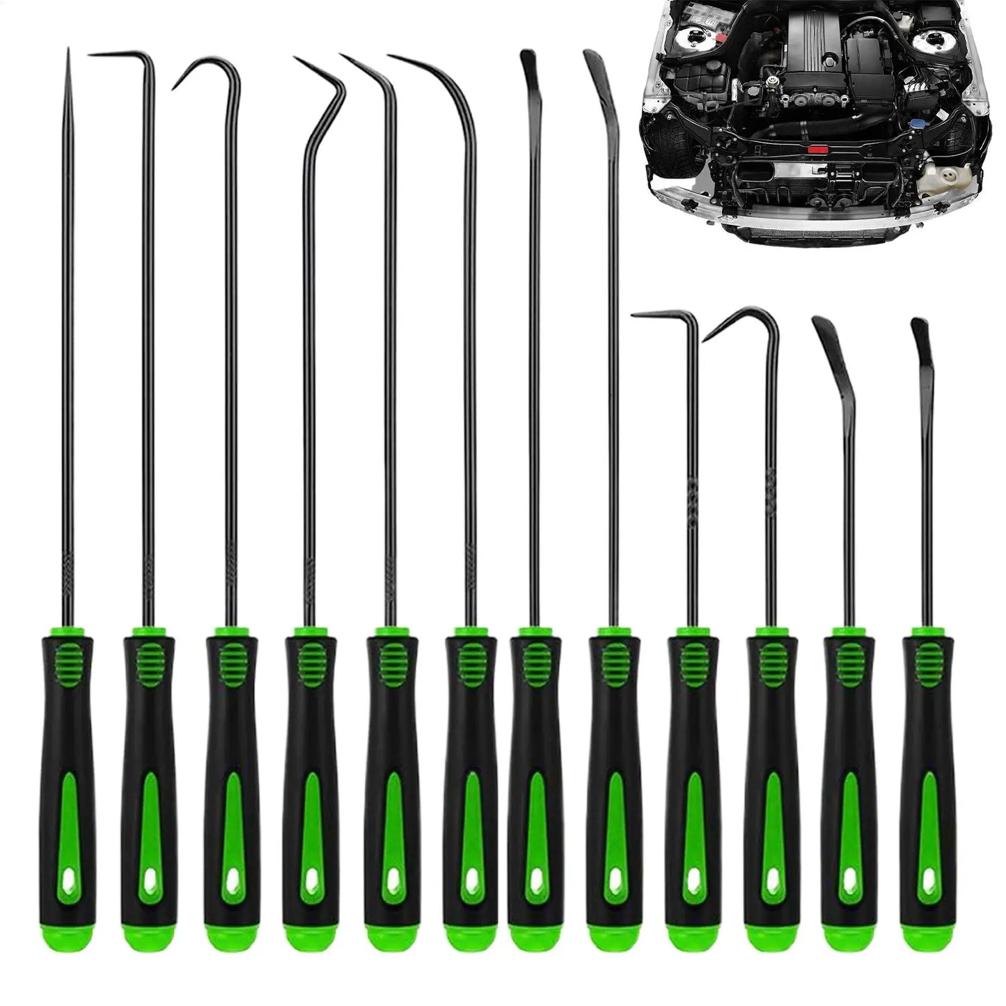 12-Piece O-Ring & Oil Seal Hook Pick Removal Tool Set