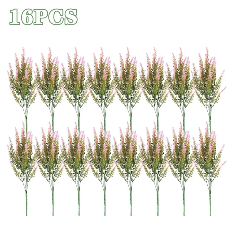 UV Resistant Lavender Artificial Flowers | Outdoor Garden Decor