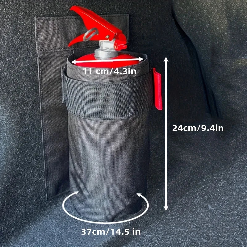 1-Piece Car Fire Extinguisher Holder Bag, Vehicle Fire Extinguisher Storage Bag, Trunk Fixing Magic Velcro Storage Bag, Car Fire Extinguisher Fixing Tool Peaceful Pleasures Health and Wellness 1Pcs