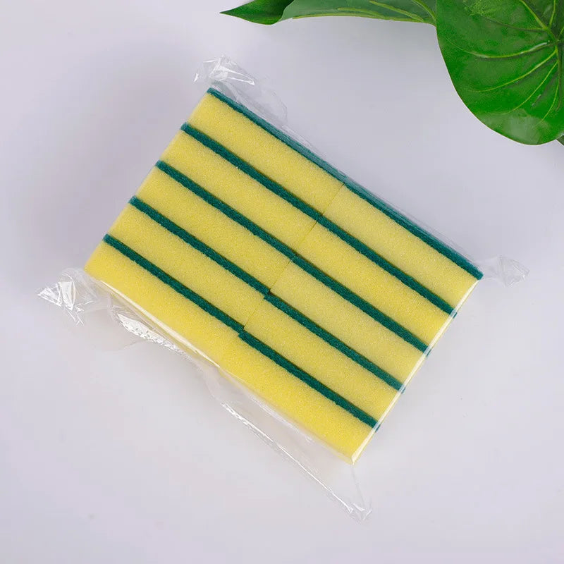 5/10pcs double-layer sponge, kitchen cleaning sponge, dishwashing sponge, multi-purpose cleaning sponge, size 10 x 7 x 3cm Peaceful Pleasures Health and Wellness 10pcs