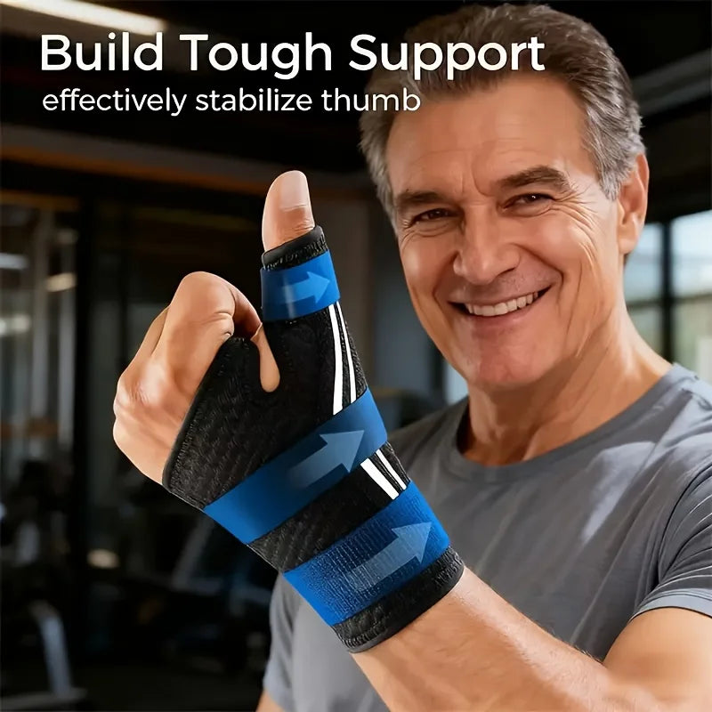 1pc Adjustable Comfortable Breathable Wrist Splint Support Brace with Adhesive Strips, Secure Fastening, Suitable for Sports Peaceful Pleasures Health and Wellness