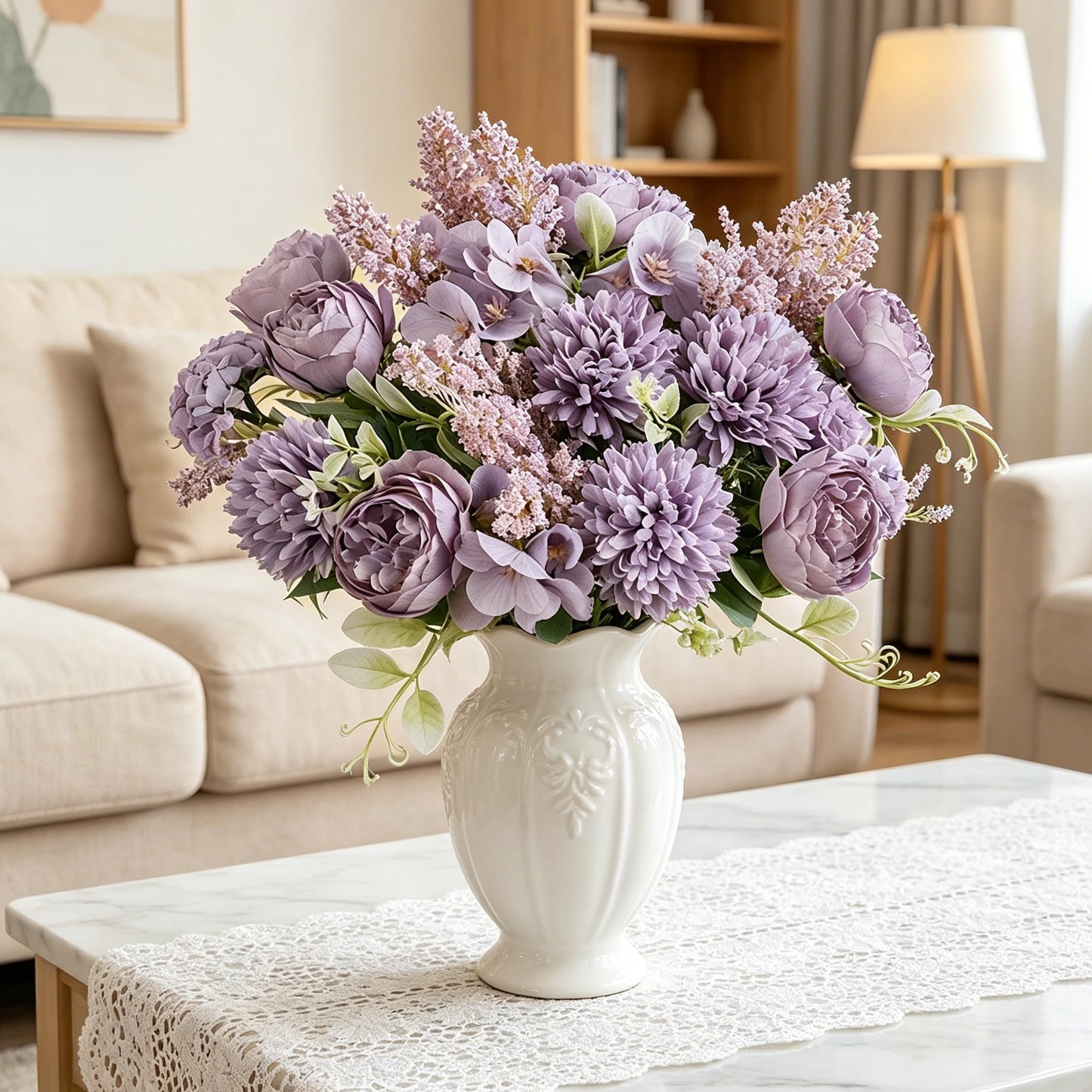 Artificial Silk Peony Bouquet | Wedding & Home Decor Flowers