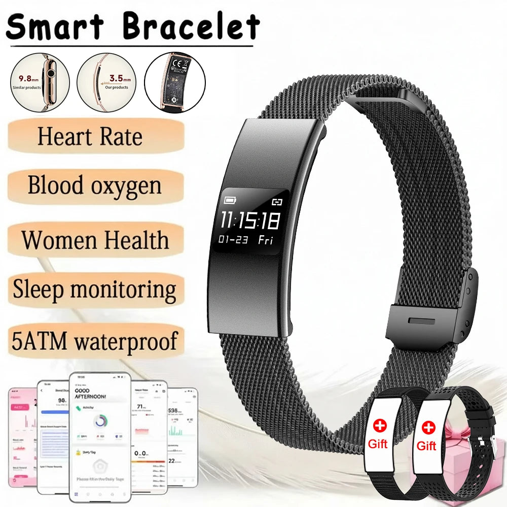 Men Women Smart Bracelet Heart Rate Sleep Monitor Health Smart Band Waterproof Sports Fitness Tracker Smartwatch For Android iOS Peaceful Pleasures Health and Wellness BkMilan