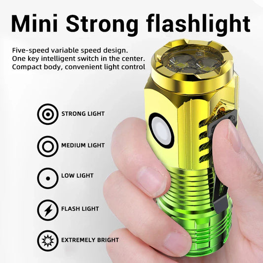 Mini Rechargeable LED Flashlight – 1000 Lumen, 5 Modes, Pen Clip LED Flashlight Oasis Select