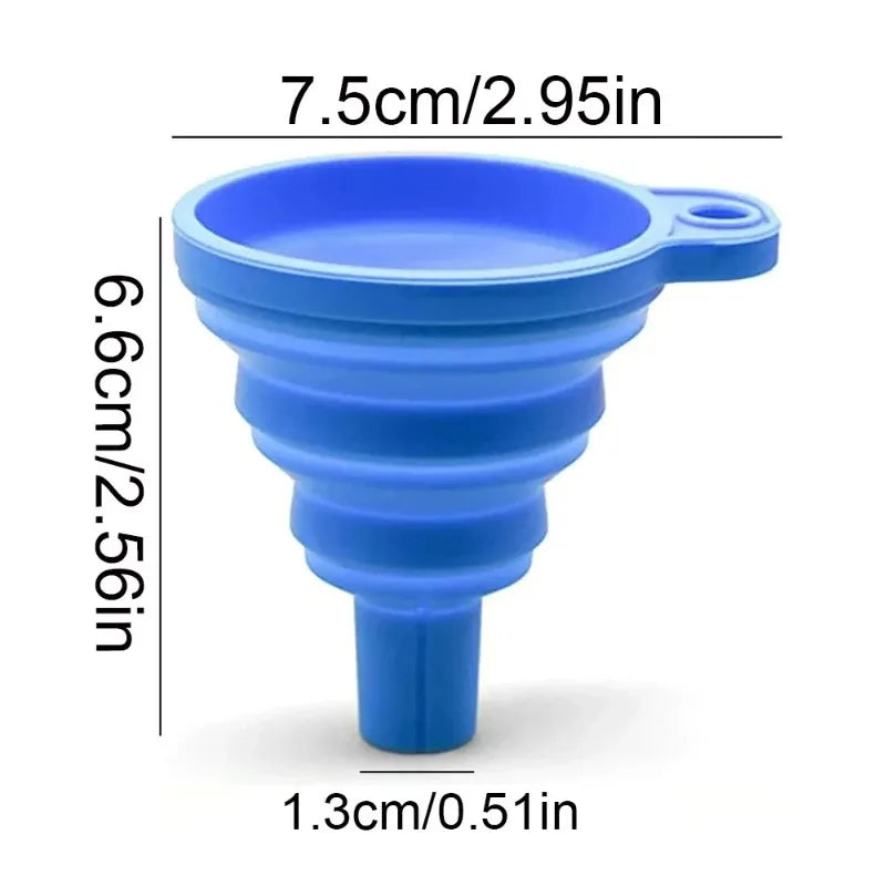 Collapsible Silicone Car Funnel – Universal Foldable Oil Funnel Automotive Funnel Peaceful Pleasures Health and Wellness