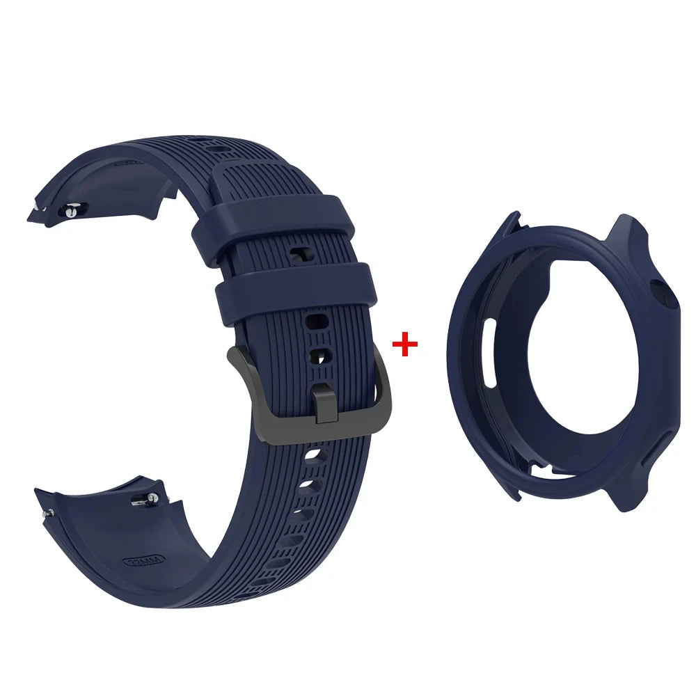 Silicone Watch Band & Case for OnePlus Watch 2/2R/3 & OPPO Watch X Peaceful Pleasures Health and Wellness Case Strap DeepBlue OPPO X Oneplus 2