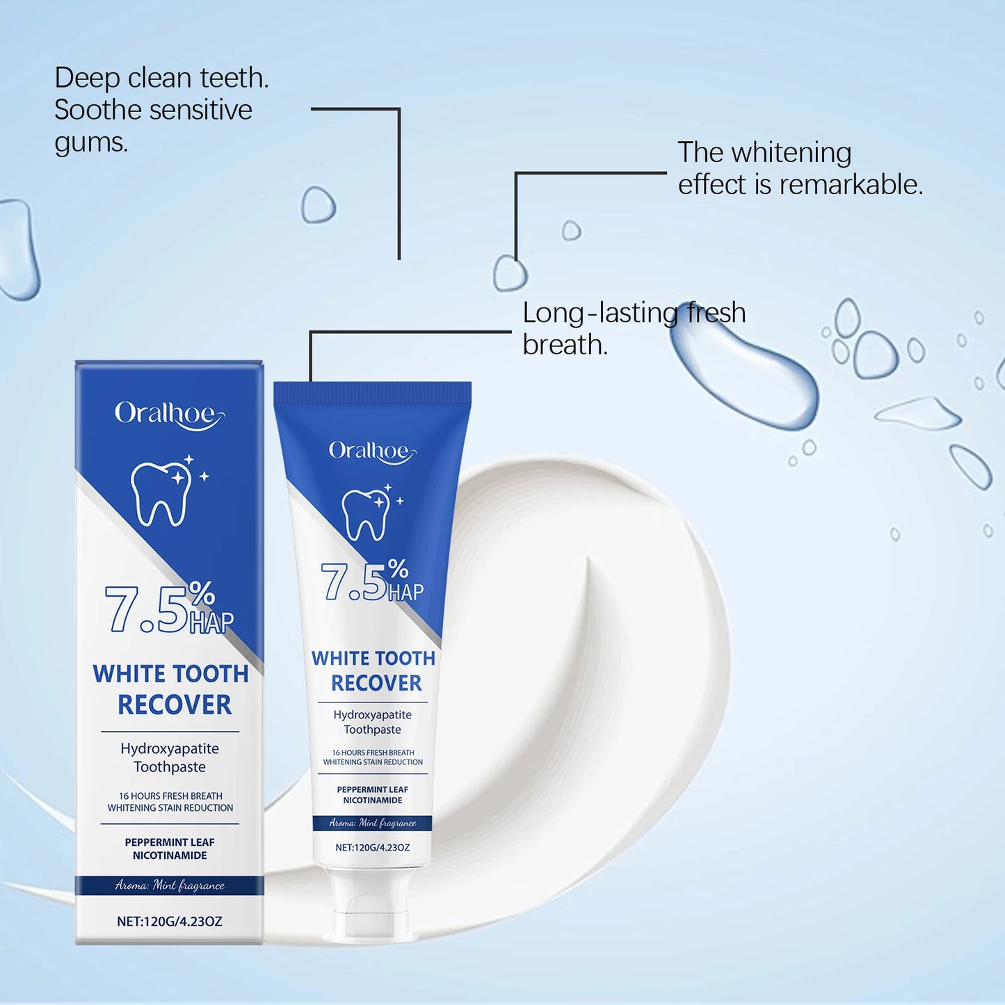 Hydroxyapatite Whitening Toothpaste | Enamel & Stain Care