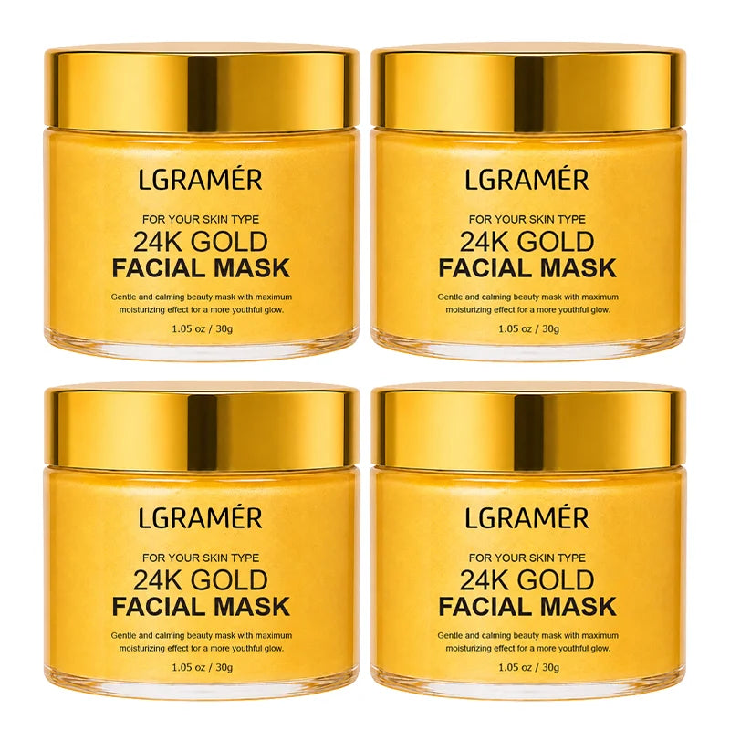 24K Gold Anti-Aging Face Mask – Moisturizing & Pore Minimizing