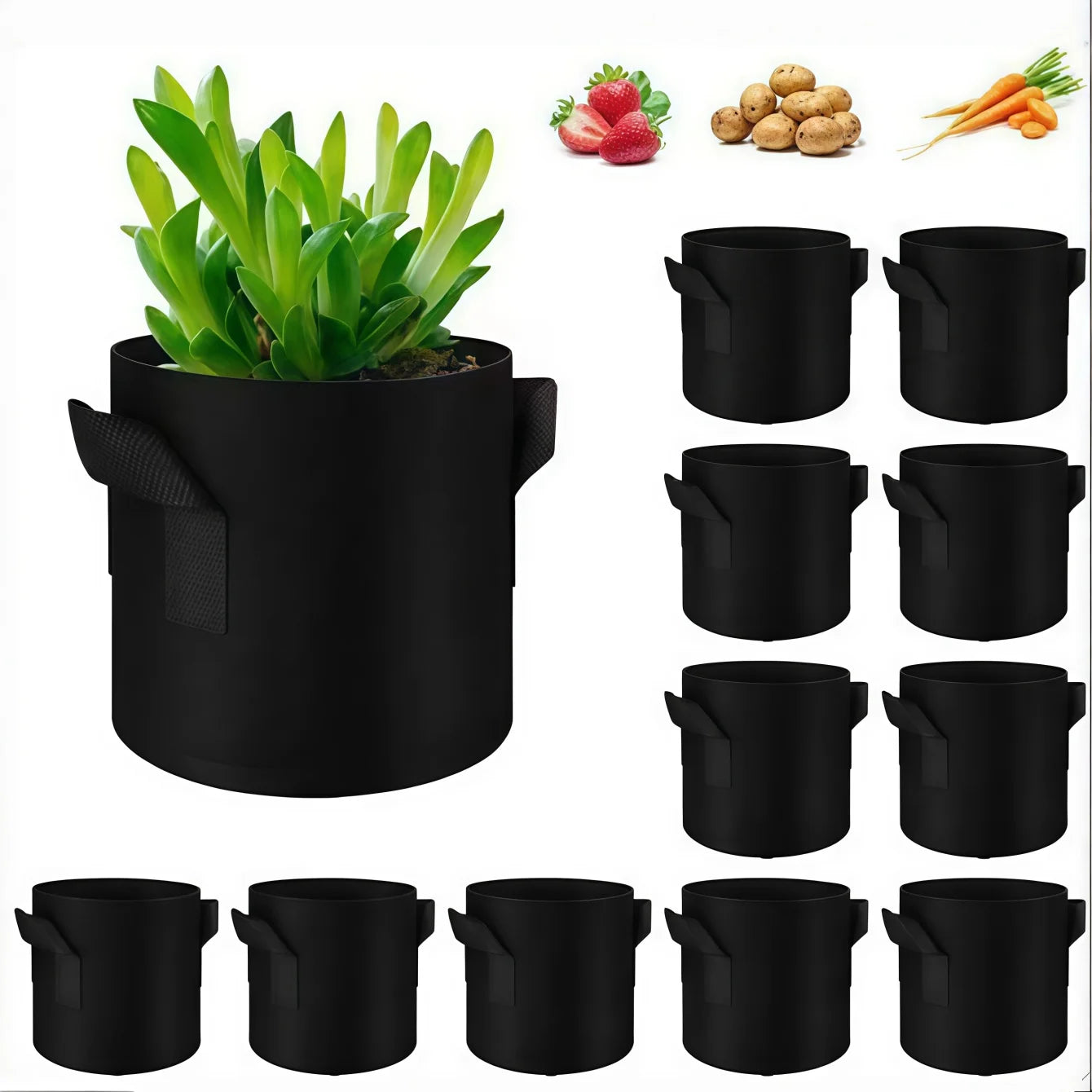 2-Pack Box-Style Tomato Planting Bags | Non-Woven Fabric Fabric Grow Bags Peaceful Pleasures Health and Wellness