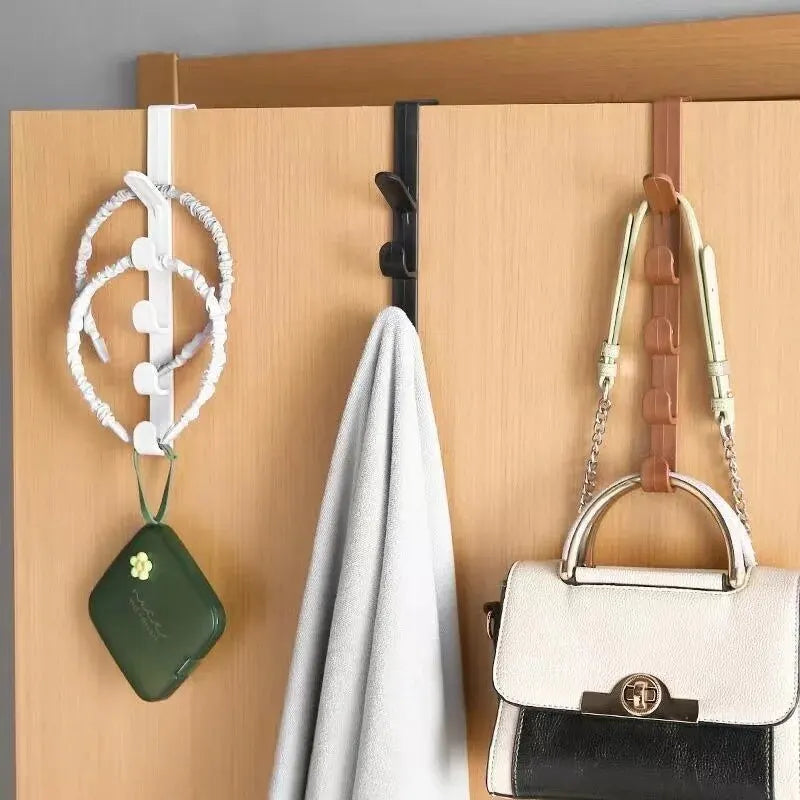 5-Hook Behind the Door Coat Hanger Rack | No-Drill Storage