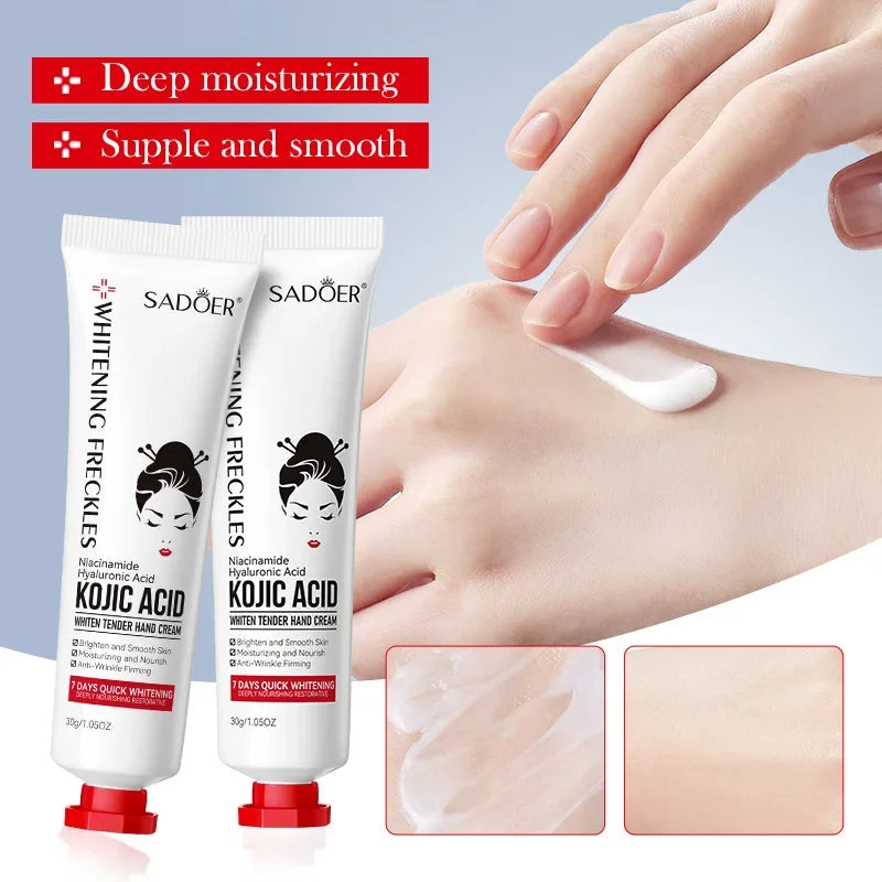SADOER Kojic Acid Hand Cream – Brightening, Moisturizing & Nourishing 30g Peaceful Pleasures Health and Wellness 2pcs
