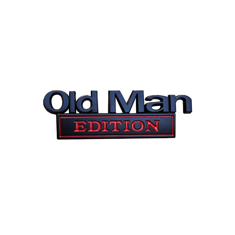 Old Man Edition 3D Chrome Car Emblem Badge | Waterproof Decal