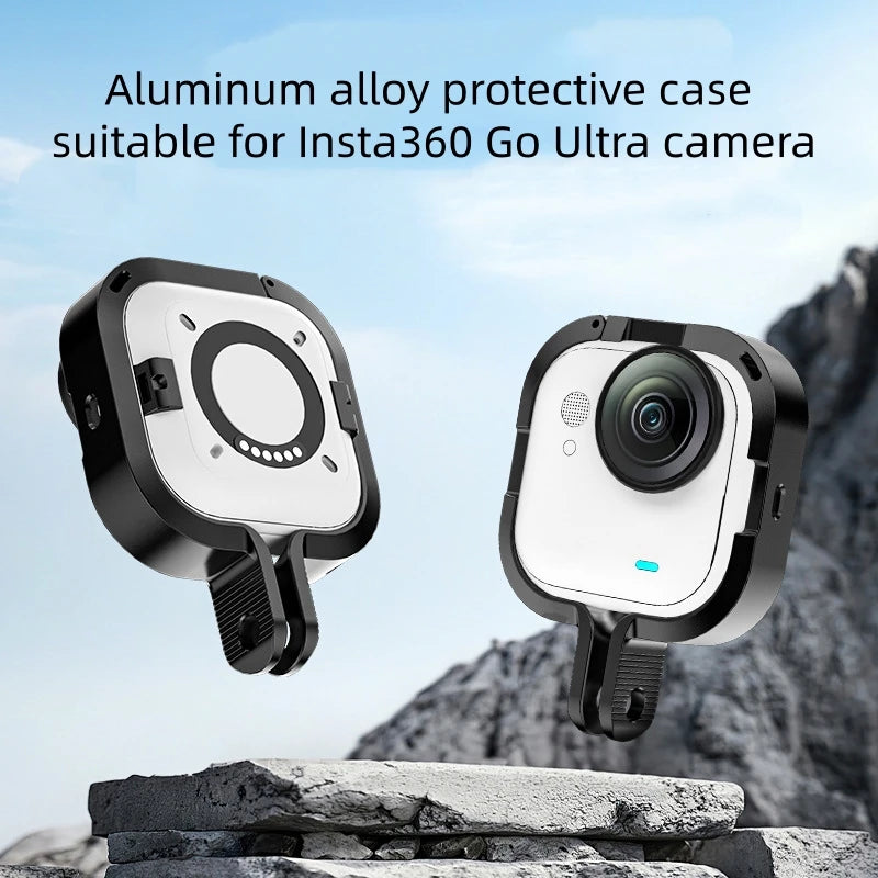 Minimalist Design Aluminum Alloy Frame Suitable For Insta360 Go Ultra Protective Case Metal Frame Body Case Camera Accessories Peaceful Pleasures Health and Wellness