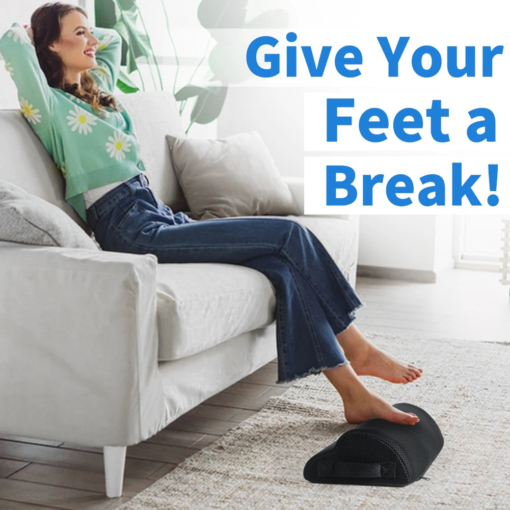 Memory Foam Under-Desk Footrest for Office & Gaming