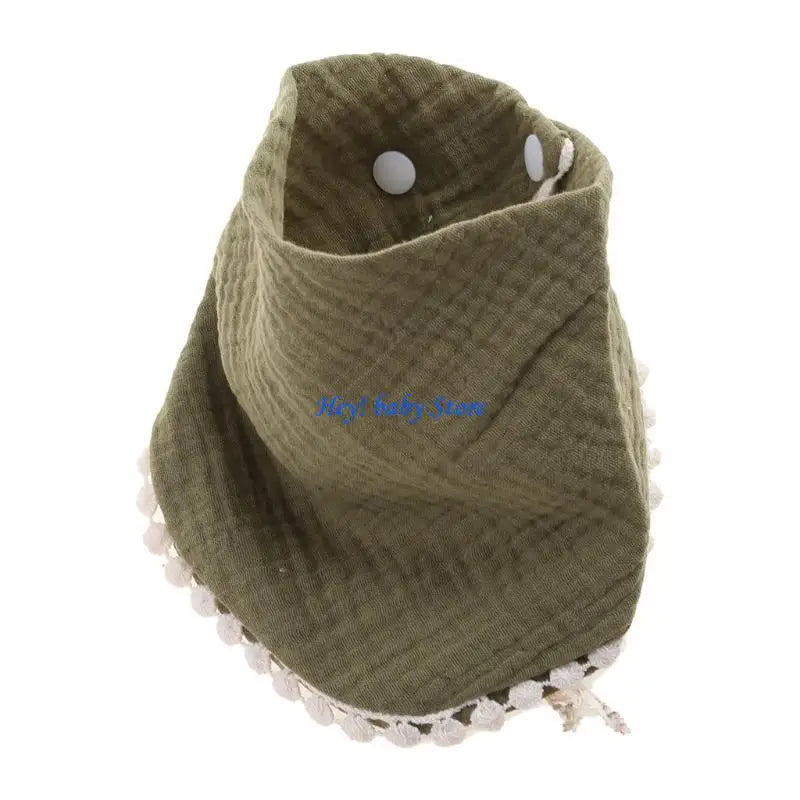 Cotton Gauze Baby Burp Cloth – Adjustable Triangle Bib Newborn