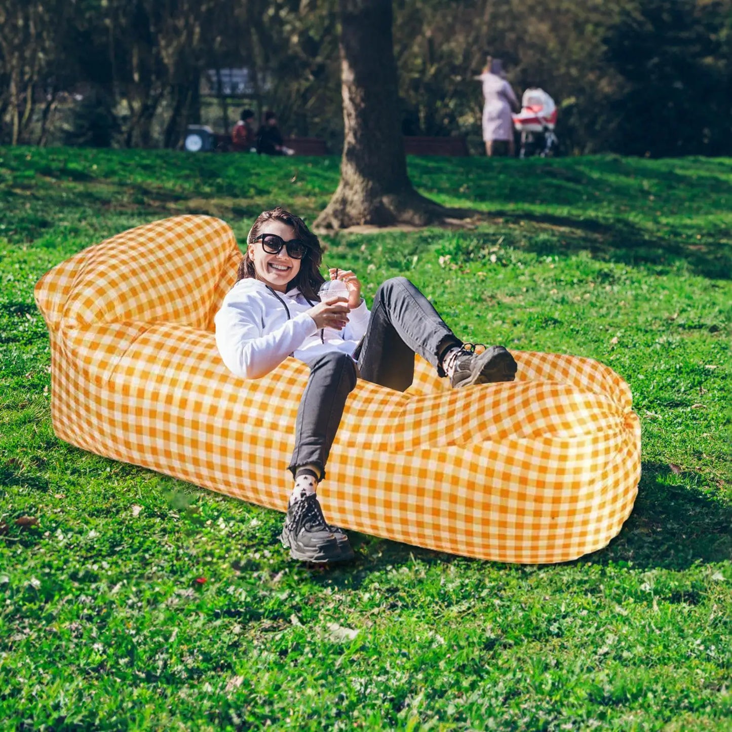 Inflatable Lounger Air Sofa – Portable Waterproof Outdoor Couch