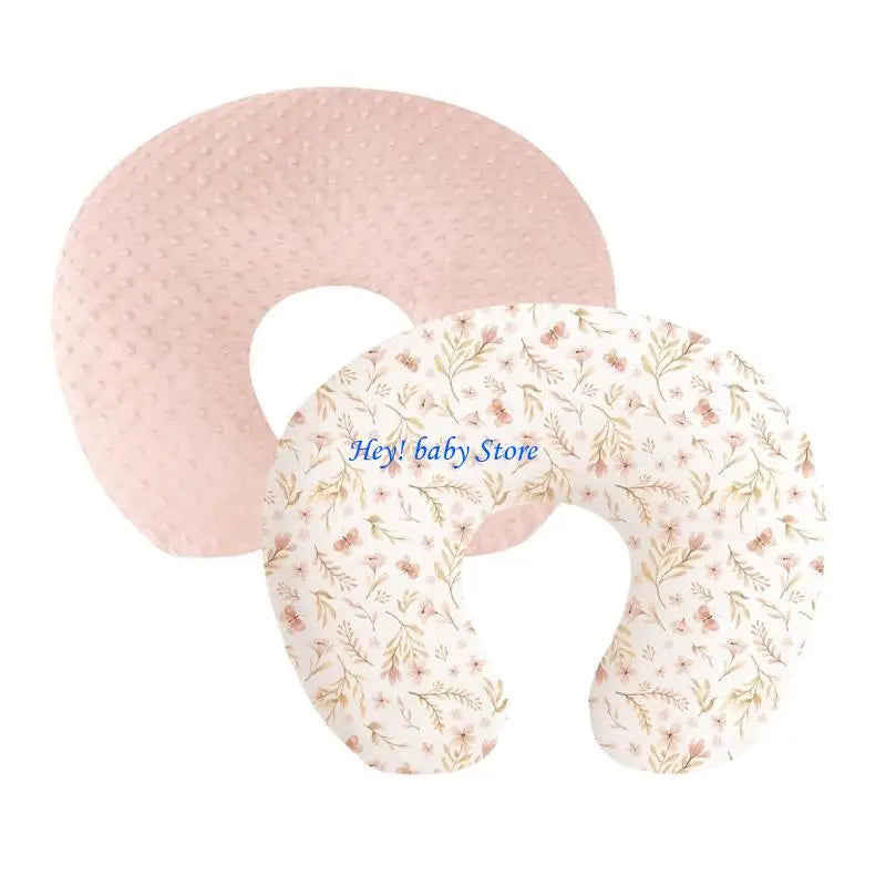Pack of 2 Soft Cotton Nursing Pillow Covers | Baby Feeding