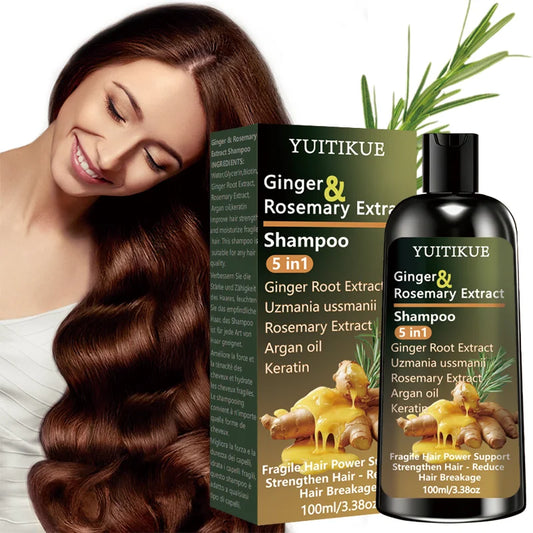 Ginger & Rosemary 5-in-1 Shampoo | Keratin & Argan Oil 100ml Strengthening Shampoo Oasis Select Default Title