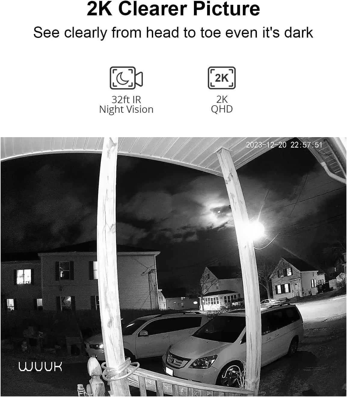 2K Video Doorbell Camera, Wireless/Wired, No Subscription, Human Detection, Works with Alexa & Google Home Peaceful Pleasures Health and Wellness
