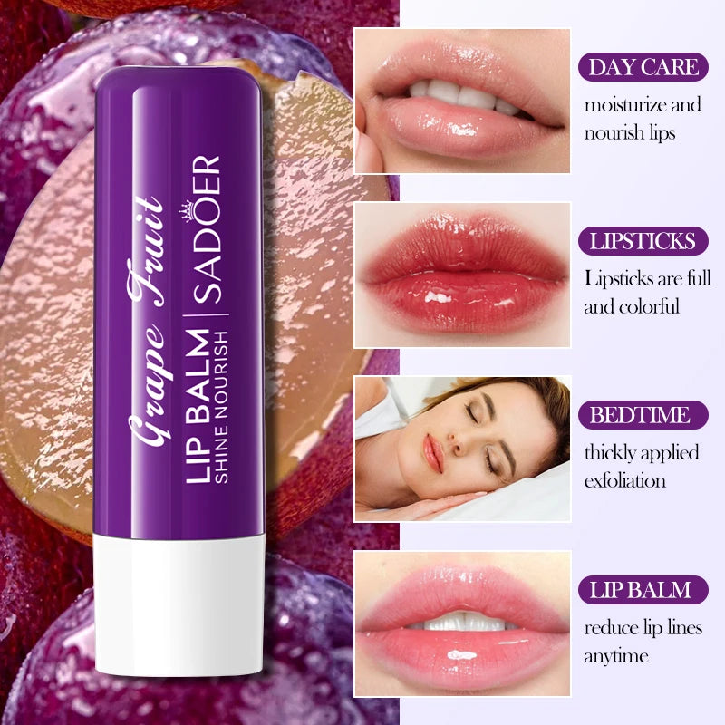 SADOER Moisturizing Lip Balm – Plumping, Hydrating, Anti-Wrinkle Lip Balm Plumper Peaceful Pleasures Health and Wellness