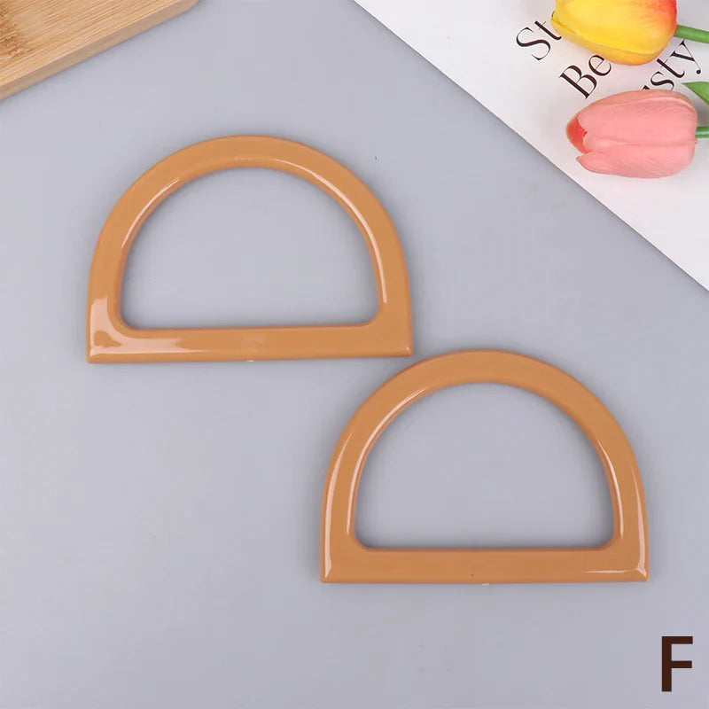 2Pcs D-Shape Bag Handles – DIY Purse & Crochet Bag Handles