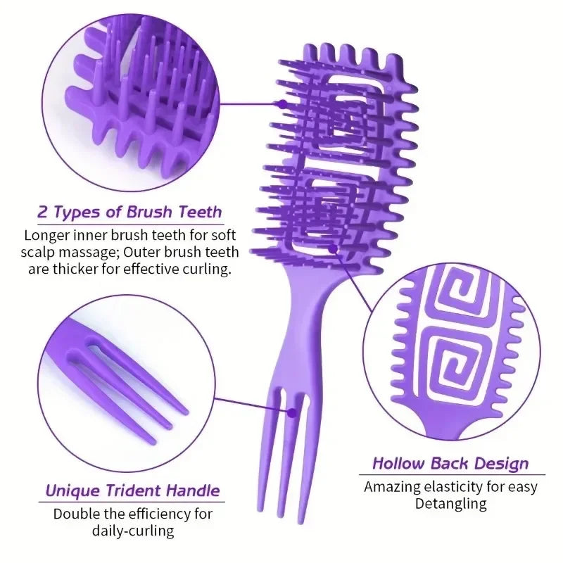 3-in-1 Curling Comb – Styling, Curling & Massage Tool