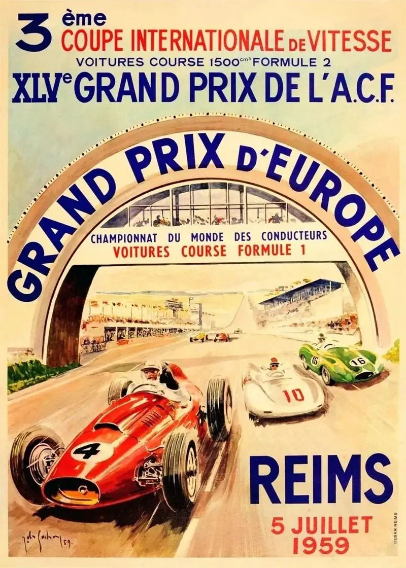 F1 Le Mans Race Car Canvas Wall Art | Formula Grand Prix Print