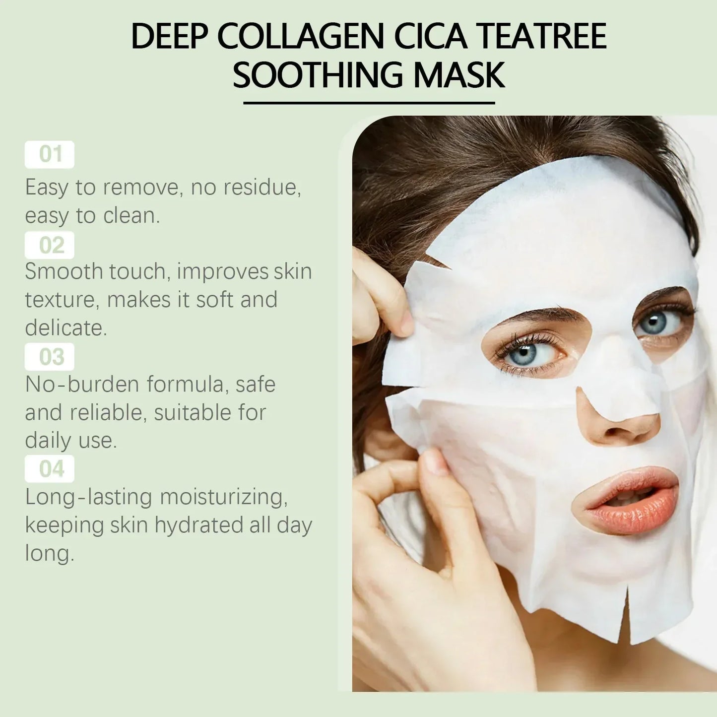 EELHOE Collagen & Centella Asiatica Face Hydration Mask Peaceful Pleasures Health and Wellness