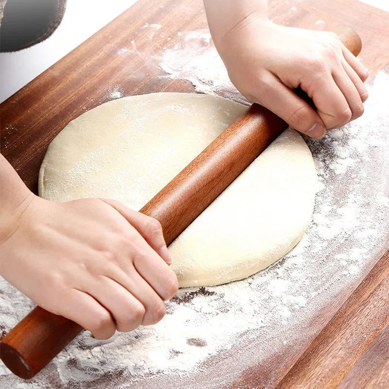 25/30/50/60cm Natural lacquerless rolling pin solid wood Baking Dumpling Pie Pastry Noodles Ebony Wood Rolling Pin Baking tools Peaceful Pleasures Health and Wellness