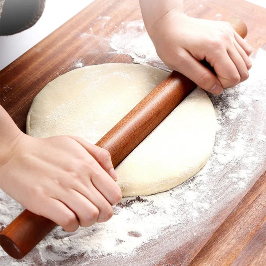 25/30/50/60cm Natural lacquerless rolling pin solid wood Baking Dumpling Pie Pastry Noodles Ebony Wood Rolling Pin Baking tools Peaceful Pleasures Health and Wellness